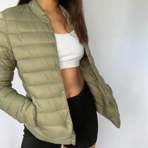 H&M Olive green Puffer Jacket NWOT